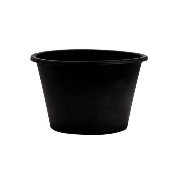 SOUFFLE CUP 4 OZ BLACK BIODEGRADABLE