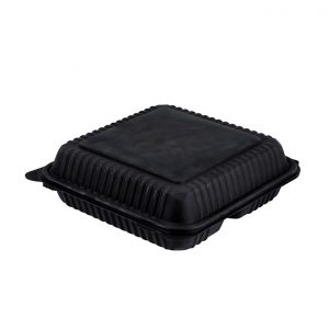 CLAMSHELL 44 OZ BLACK BIODEGRADABLE