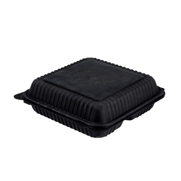 CLAMSHELL 44 OZ BLACK BIODEGRADABLE