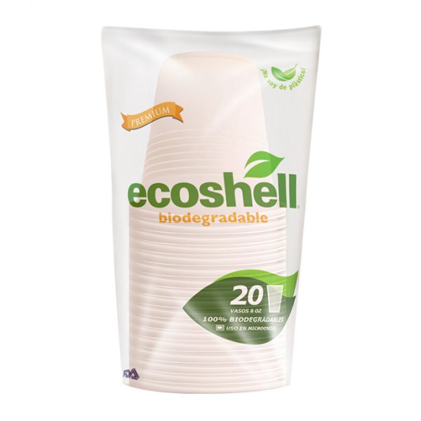 VASO 8 OZ RETAIL BIODEGRADABLE Y COMPOSTABLE