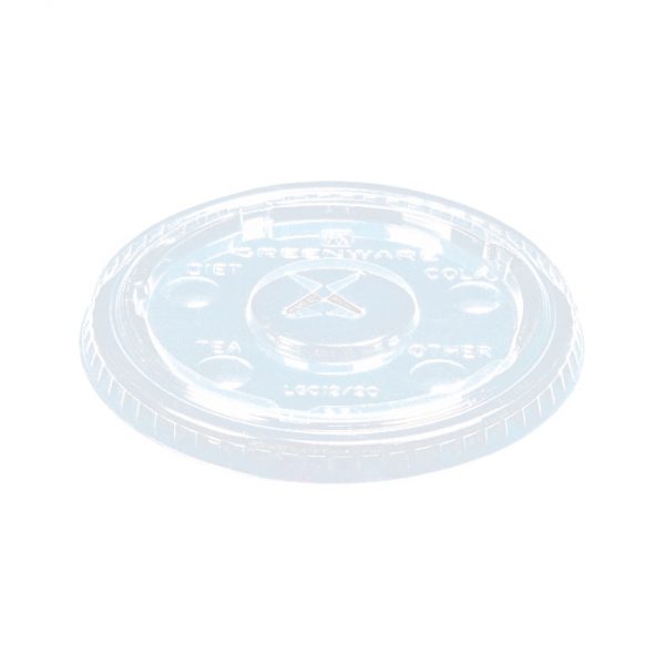 TAPA TRANSPARENTE 9, 12 Y 20 OZ CON AGUJERO COMPOSTABLE