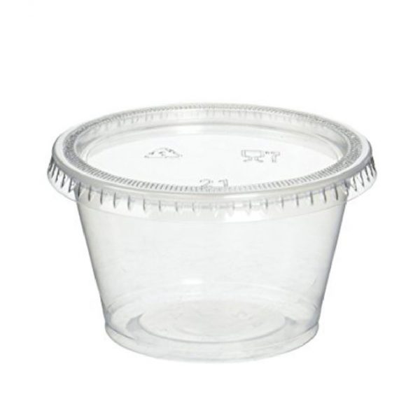 SOUFFLE CUP TRANSPARENTE 4 OZ BIODEGRADABLE Y COMPOSTABLE
