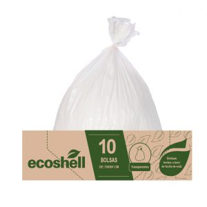 BOLSA PARA BASURA BLANCA SIN JARETA (CARRITO) BIODEGRADABLE