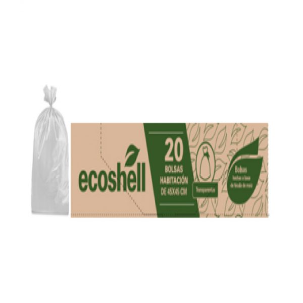 BOLSA PARA BASURA BLANCA SIN JARETA (CESTO) BIODEGRADABLE
